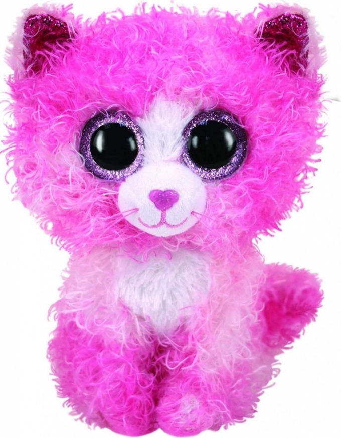 TY Beanie Boos REAGAN - ružová kočka, 24cm