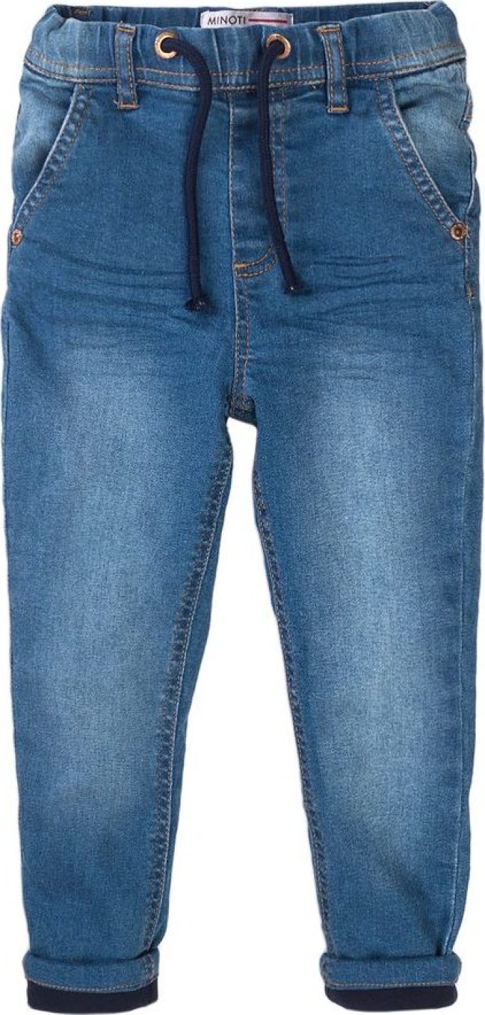 Kalhoty chlapecké podšité džínové s elastanem, Minoti, 7BLINEDJN 1, modrá - 86/92 | 18-24m