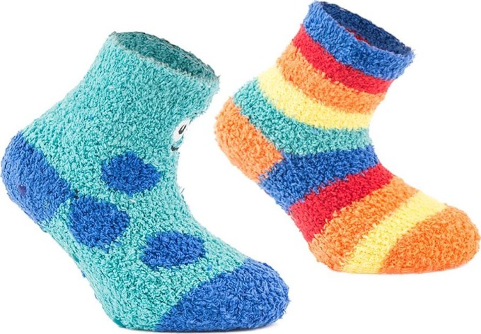 ponožky chlapecké FLUFFY s protiskluzem - 2pack, Pidilidi, PD0148-02, kluk - 6-12m