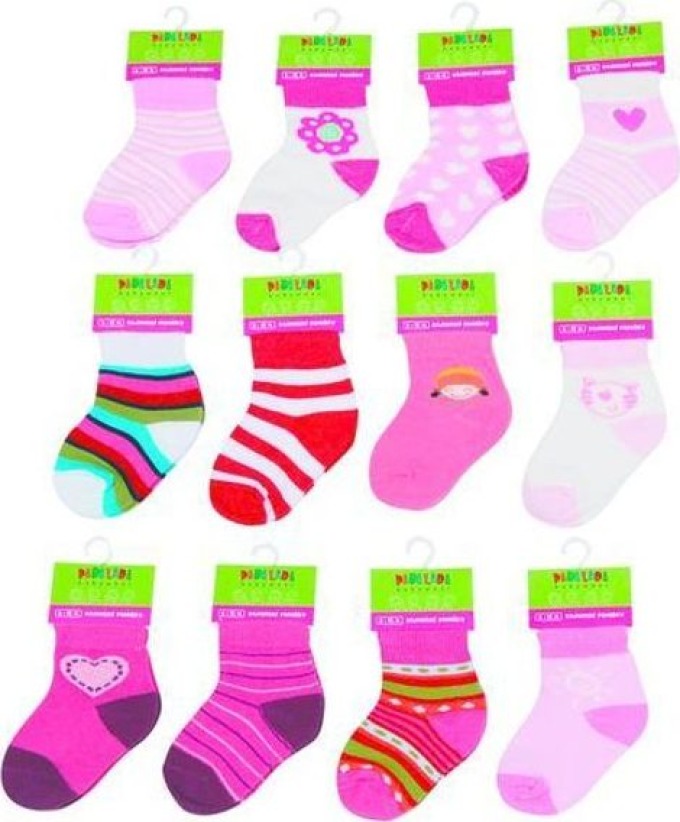 Kojenecké ponožky dívčí (6 až 12m), Pidilidi, PD503, holka - 68/80 | 6-12m