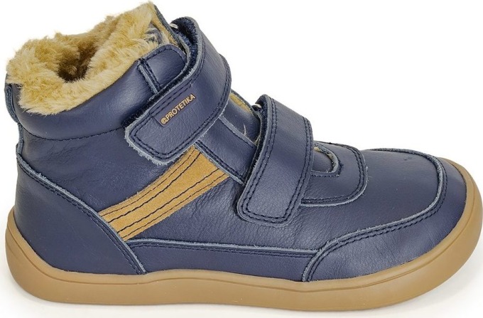 Chlapecké zimní boty Barefoot TARGO NAVY, Protetika, modrá - 30