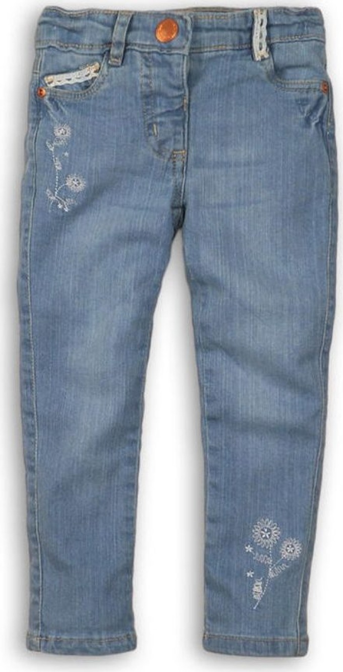 Kalhoty dívčí džínové s elastenem, Minoti, Secret 9, modrá - 98/104 | 3/4let