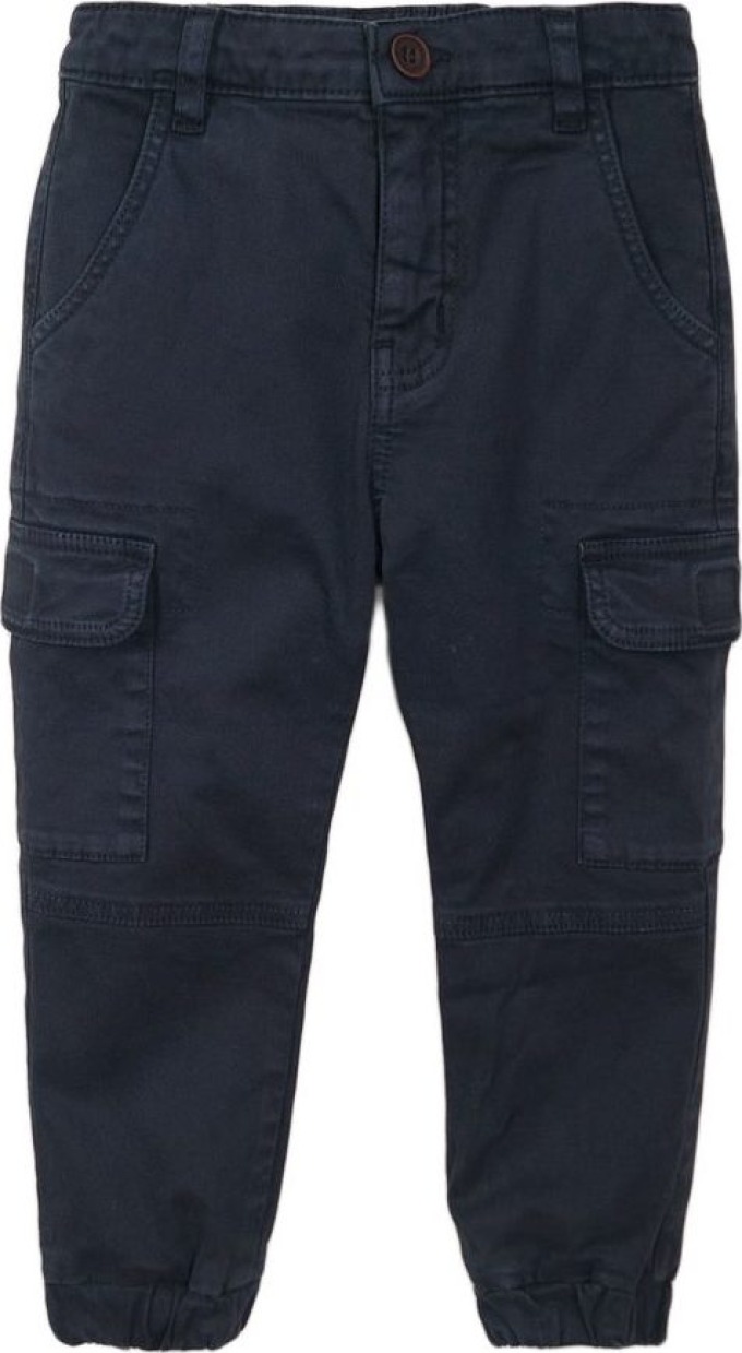 Kalhoty chlapecké s elastanem, Minoti, 3BCOMBAT 1, modrá - 98/104 | 3/4let