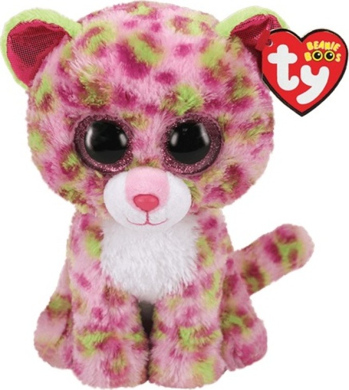 BEANIE BOOS LAINEY, 15 cm - růžový leopard