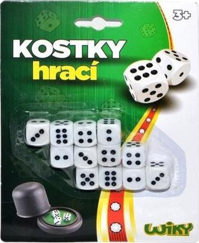 Kostky hrací 1,5 cm 12 ks