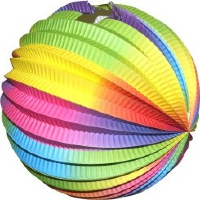 Lampion koule rainbow 25 cm
