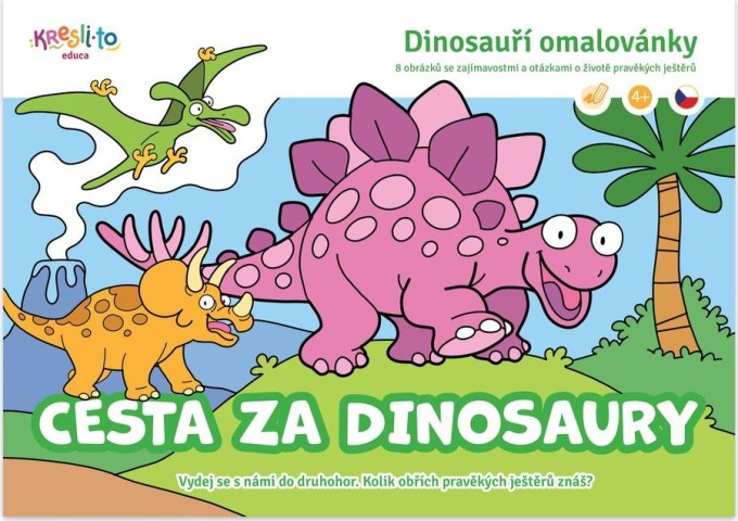 Dinosauří omalovánky: Cesta za dinosaury, Kresli.to, W033913