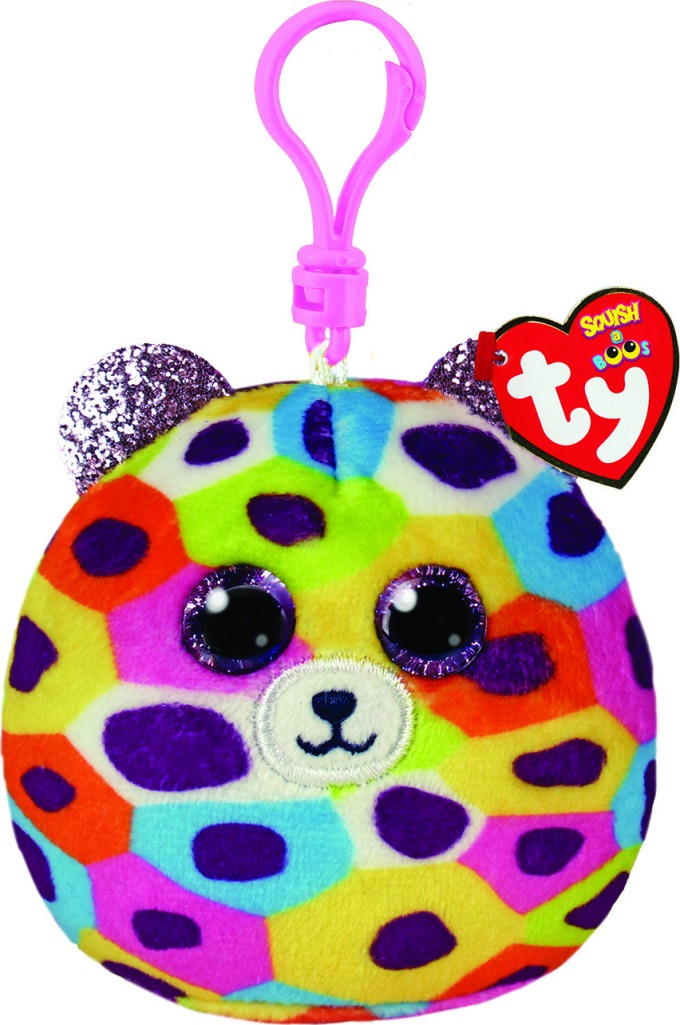 Ty Squish-a-Boos GISELLE, Clip 8,5 cm - barevný leopard (3)