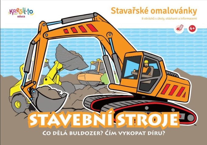 Stavařské omalovánky - Stavební stroje, Kresli.to, W017832