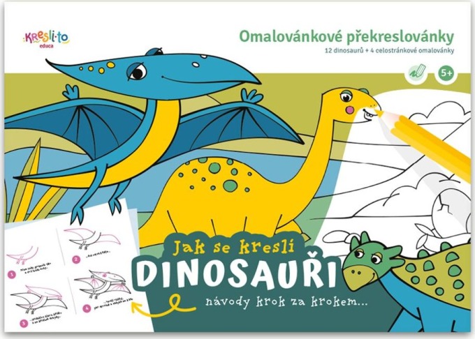 Pracovní sešit Učím se malovat - Dinosauři, Kresli.to, W011346