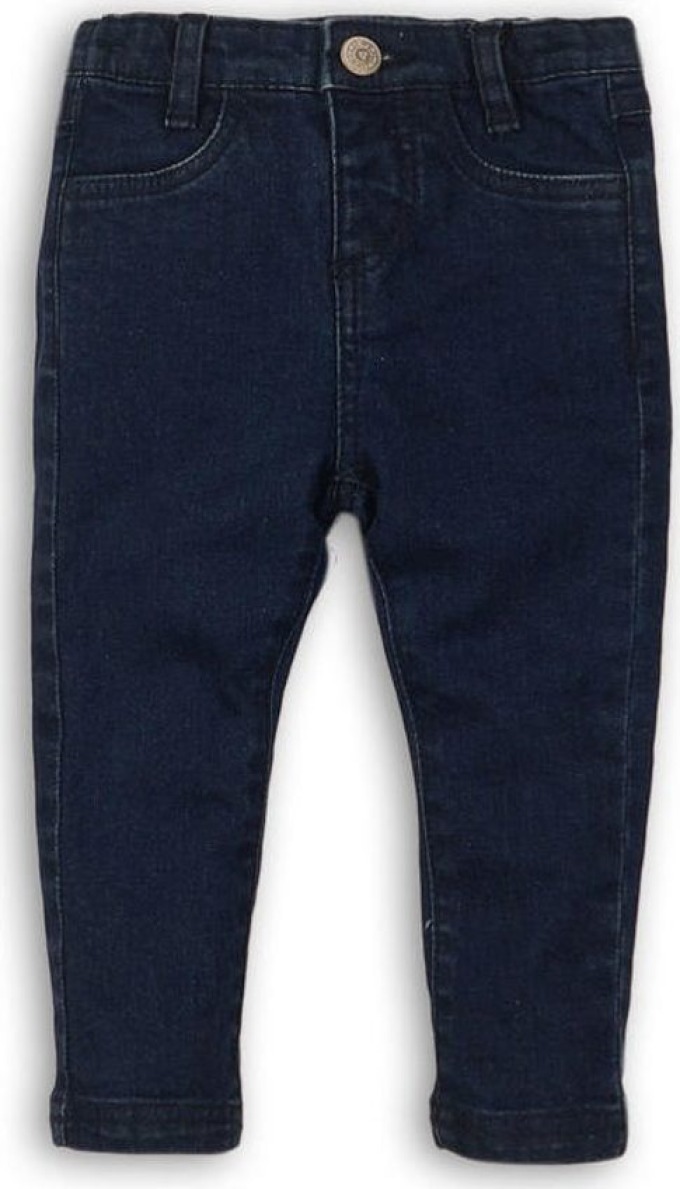 Kalhoty dívčí džínové elastické, Minoti, GANG 15, modrá - 80/86 | 12-18m