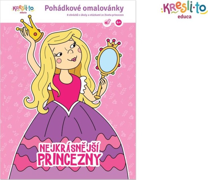 Pohádkové omalovánky - Nejkrásnější princezny, Kresli.to, W018365