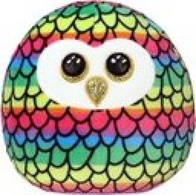 Ty Squish-a-Boos OWEN, 22 cm - multicolor owl (1)