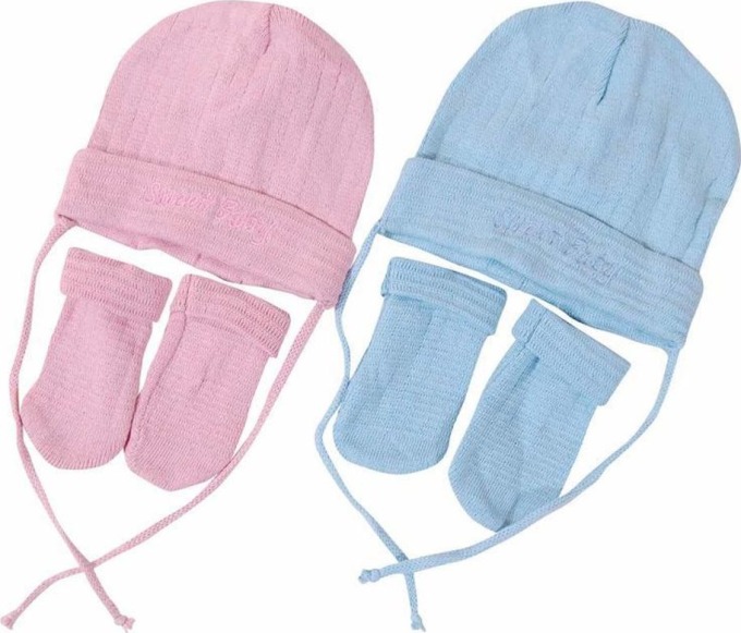 Čepice kojenecká a rukavice, Pidilidi, PD610, růžová - 86 | 18m