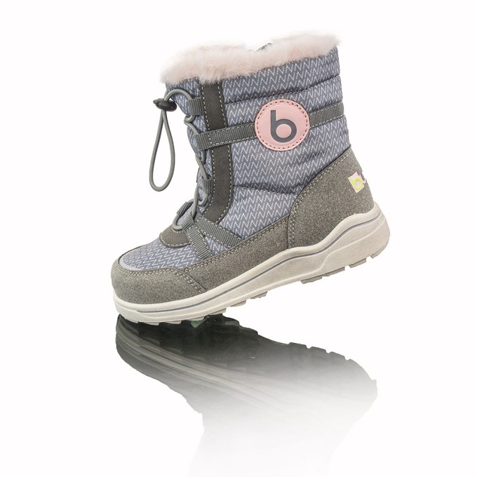 dívčí zimní boty s kožíškem ICEFOX, stahování, boční zip, BUGGA, B00170-03, růžová - 35