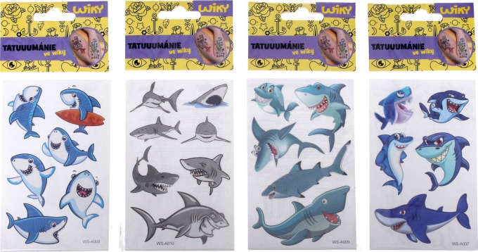Tetovací obtisky - žraloci 17,5x8,5 cm