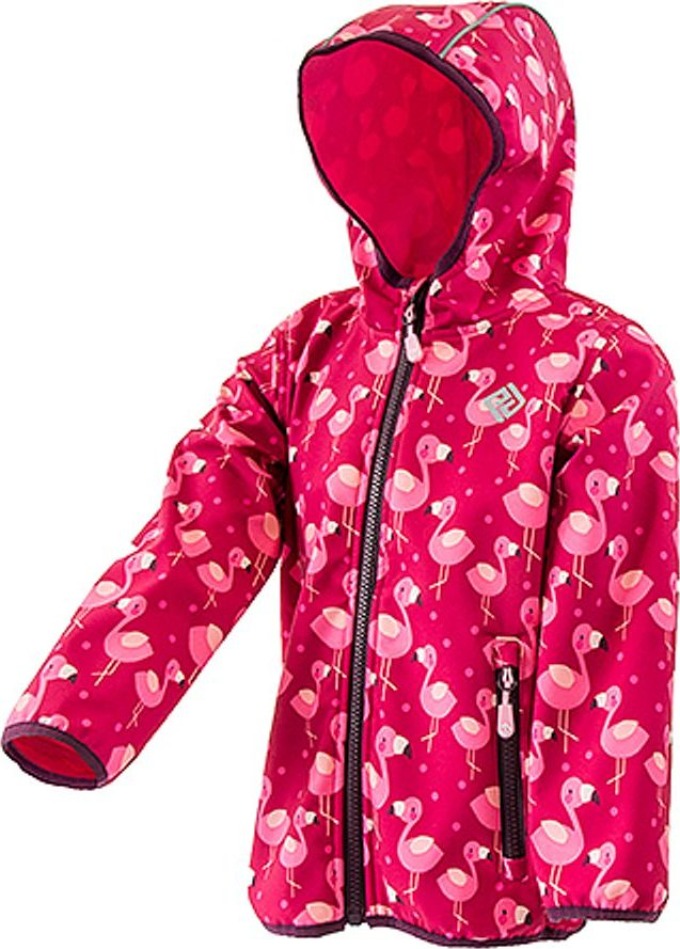 dívčí softshellová bunda s potiskem a pevnou kapucí, PiDiLiDi, PD1072-01, holka - 68/74 | 6-9m