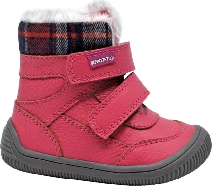 dívčí zimní boty Barefoot TAMIRA KORAL, protetika, červená - 34