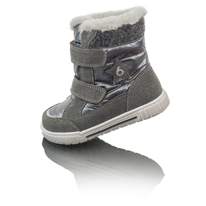 dětské zimní boty s kožíškem POLARFOX, 2 suché zipy, BUGGA, B00172-10, černá - 33