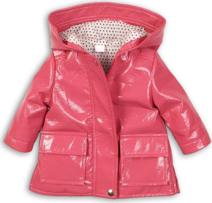 Kabát dívčí nepromokavý do deště, Minoti, PARIS 7, růžová - 86/92 | 18-24m