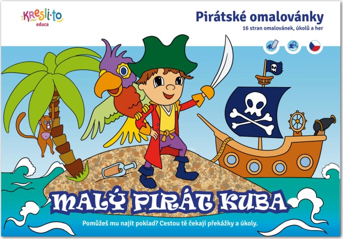 Pirátské omalovánky: Malý pirát Kuba