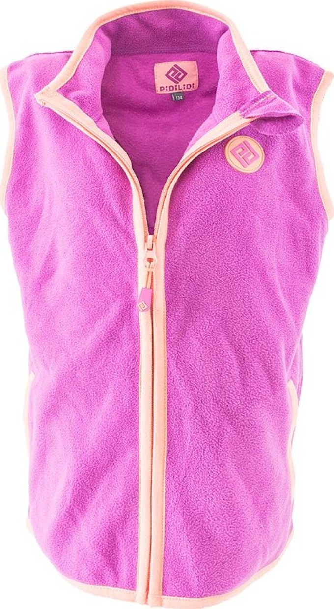 dívčí vesta propínací fleezová, Pidilidi, PD1120-03, růžová - 158