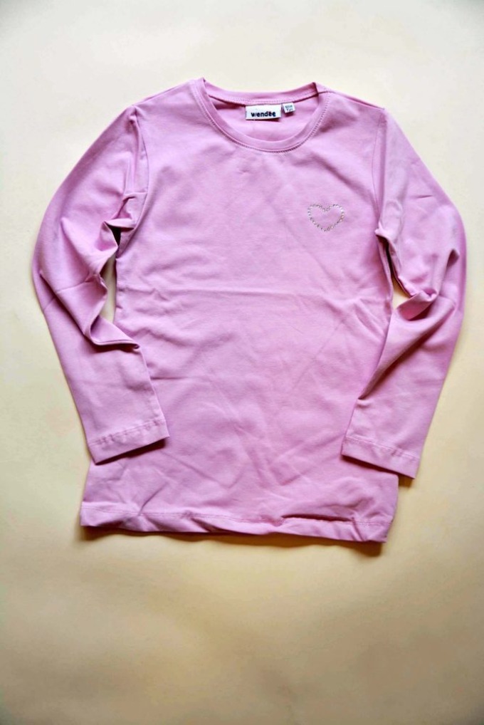 tričko dívčí s dlouhým rukávem, Wendee, ozb102493-2, růžová - 152 | 12let