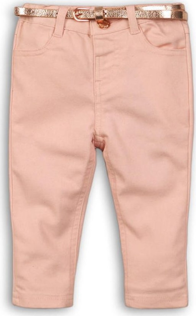Kalhoty dívčí elastické s páskem, Minoti, ODYSSEY 6, růžová - 98/104 | 3/4let