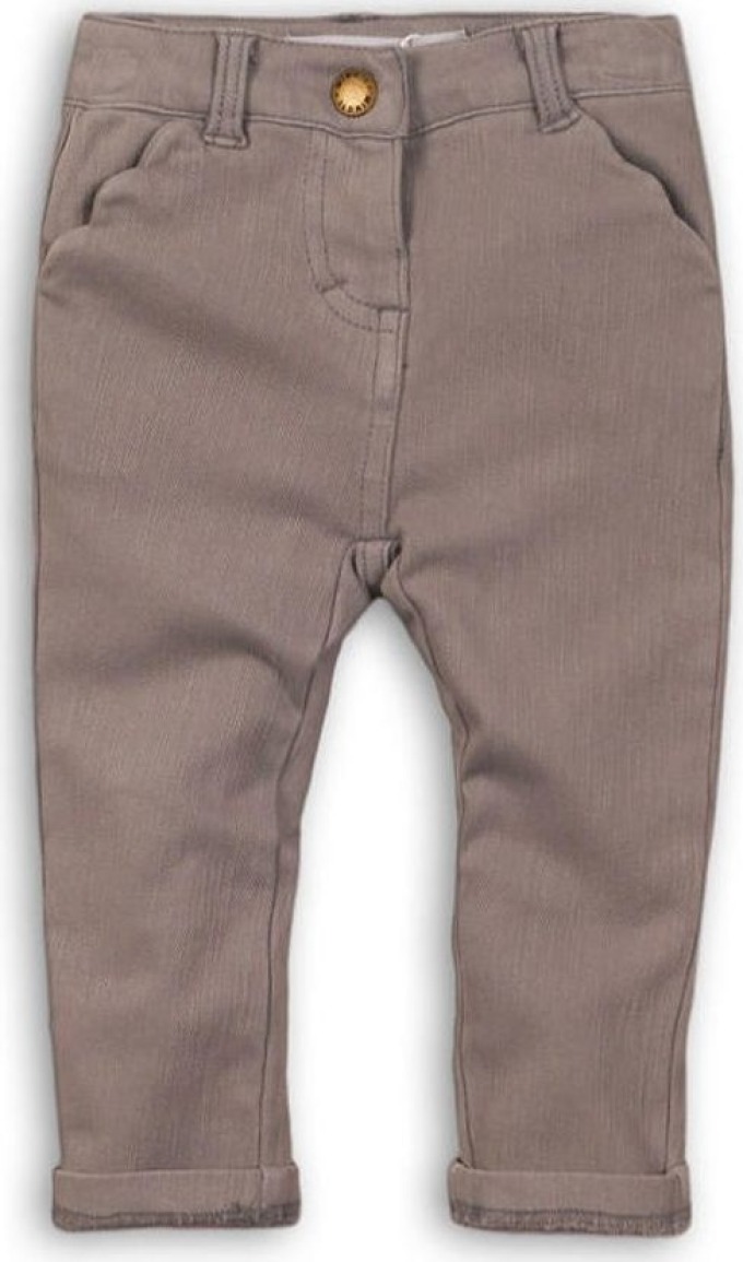 Kalhoty dívčí s elastenem, Minoti, AUTUMN 9, šedá - 80/86 | 12-18m