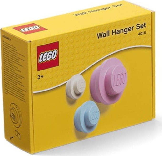 LEGO storage (ROOM) LEGO věšák na zeď, 3 ks - žlutá, modrá, červená