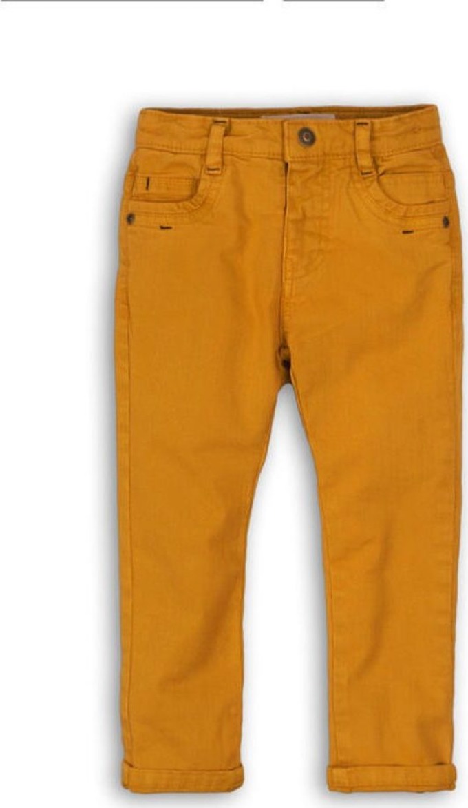 Kalhoty chlapecké s elastenem, Minoti, NORTH 10, žlutá - 68/80 | 6-12m