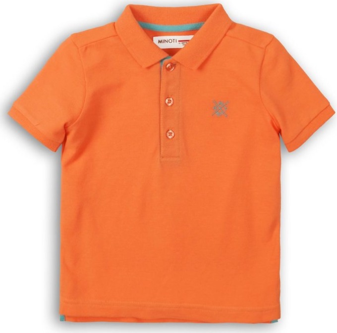 Tričko chlapecké Polo s krátkým rukávem, Minoti, 1POLO 6, oranžová - 152/158 | 12/13let